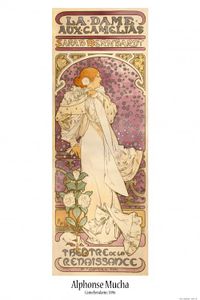 Alphonse Mucha Poster - Sarah Bernhardt, Die Kamelien-Dame, 1896 (91 x 61 cm)