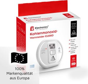 Ei Electronics Ei208D Kohlenmonoxid-Warnmelder, Farbe:Weiß