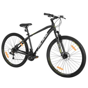 HILAND Mountainbike 29 Zoll MTB mit 21 Gang Shimano, KENDA Reifen, Federgabel, Scheibenbremse, Aluminiumrahmen, Fahrrad Damen Herren, Schwarz