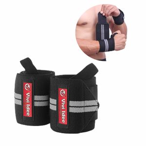 Vivi Idee® 1 Paar Handbandagen Handgelenkschoner Fitness Wrist Wraps Weightlifting Gelenkschutz für Gym Crossfit Training (Grau)