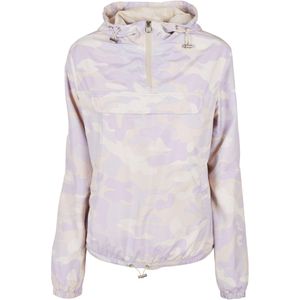 Urban Classics Dámska bunda Camo Pull Over Jacket lilaccamo - 3XL