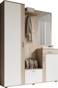 Garderobe Kompaktgarderobe Flurmöbel Komplettgarderobe Wandgarderobe "Nessi I"