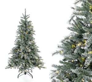 Evergreen Fichte Frost inkl. Lichterkette 150 cm weiß 150 cm mit Lichterkette