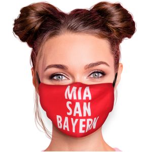 Mundschutz Nasenschutz Behelfs – Maske, waschbar, Filterfach, verstellbar, Motiv Mia San Bayern