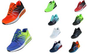 Neon Herren Turnschuhe Schuhe Sneaker Sportschuhe Freizeitschuhe Laufschuhe 067, Schuhgröße:43, Farbe:Schwarz/Orange/Blau
