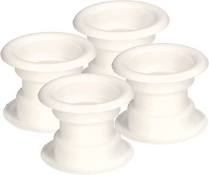KOTARBAU® 4er Set Luftgitter Rund Weiß aus Kunststoff für Badezimmertüren