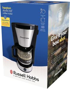 Russell Hobbs 27400-56 Filterkaffeemaschine 10 Tassen 1,25L Wassertank Glaskanne
