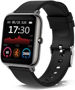 Smartwatch, Fitness Tracker mit Blutdruckmessung Fitness Armbanduhr mit Pulsuhr Schlafmonitor IP67 Wasserdicht Sportuhr Schrittzähler für Android und iOS Smart Watch für Damen Herren
