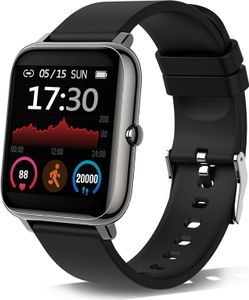 Smartwatch, Fitness Tracker mit Blutdruckmessung Fitness Armbanduhr mit Pulsuhr Schlafmonitor IP67 Wasserdicht Sportuhr Schrittzähler für Android und iOS Smart Watch für Damen Herren