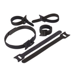 H&S Klettband Kabelbinder Set - 50 Stück - Wiederverschließbar aus Nylon Klett - Verstellbarer Klettverschluss - Starke Bänder Wiederverwendbar für