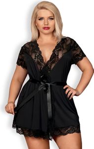 810-PEI-1 Peignoir schwarz Größe: XXL
