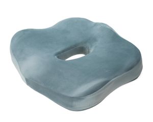 Sitzkissen, ergonomisches mit Memory-Schaum, ideal bei Rückenschmerzen und Steißbeinbeschwerden, ca. 40 x 33 cm (türkis)
