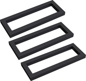 Mai & Mai Design Wandkonsole aus Edelstahl in Schwarz, BTH: 45x3x15 cm, Waschtisch Halterung 3 Stück WH01