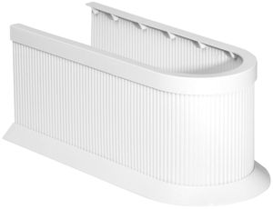 Fackelmann Siphonabdeckung, Rohrverkleidung für Waschbeckenunterschränke - zuschneidbar in Höhe und Länge (Farbe: Weiß), Menge: 1 Stück