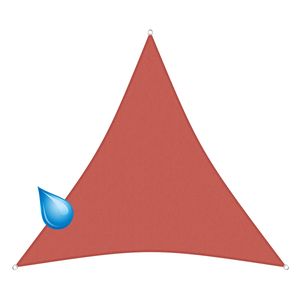 sunprotect 83256 wasserabweisend Sonnensegel Hydro, 5 x 5 x 5 m, Dreieck, wasserabweisend, rost-rot