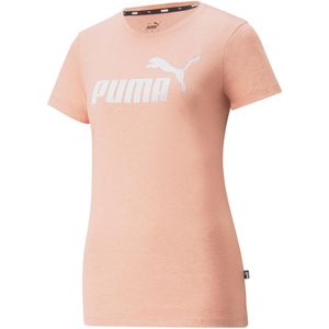 PUMA Essentials Logo Heather T-Shirt Damen rosette heather L