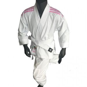 adidas Karateanzug mit rosa Schulterstreifen in Doppergrößen 140/150