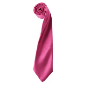 Premier Herren Satin-Krawatte, unifarben RW1152 (Einheitsgröße) (Dunkles Pink)