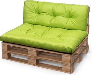 Palettenkissen Set 120x80 cm Grün – Wasserdichte Sitz- & Rückenkissen für Europaletten – Outdoor Kissen UV-beständig Palettenkissen Set 120x80 cm Grün – Wasserdichte Sitz- & Rückenkissen für Europaletten – Outdoor Kissen UV-beständig