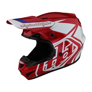 Troy Lee Designs Motocross Helm GP , Overload - Rot Weiß, S