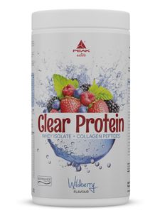 Clear Protein - 450g Geschmack Wildberry I 15 Portionen I hochwertiges Whey Protein Isolat + Kollagenpeptide I BODYBALANCE
