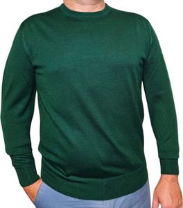 Kulatý výstřih ze 100 % merino vlny, barva GREEN - L