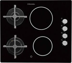 Electrolux EGE6172NOK, Schwarz, Integriert, 60 cm, Kombi, Glaskeramik, 4 Zone(n)