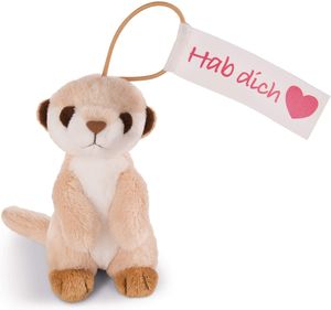 NICI Plüschanhänger Erdmännchen (11cm) "Hab dich ♥" Kuscheltier Stofftier Plüschfigur Anhänger