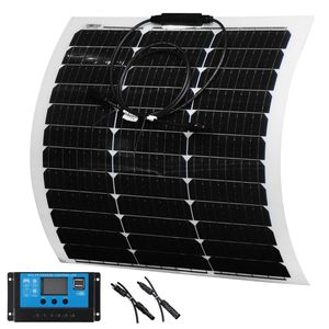 80W Flexibel Solarmodul Solarpanel Monokristallin Wohnmobil Camping mit 10A Regler