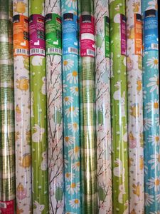 10 Rollen Geschenkpapier Ostern 500x70 cm Osterngeschenkpapier Mix Geschenkfolie NEU
