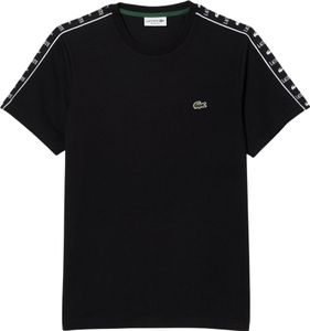 Lacoste T-Shirt mit Markenlogo an der Schulter, Schwarz XL