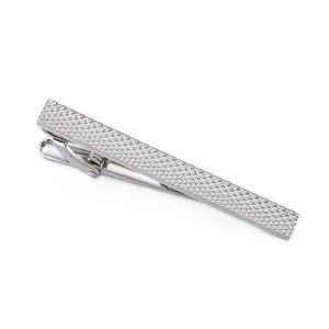 DY Krawattenklammer aus Edelstahl für Herren im Business-Anzug High-End-Krawattenklammer mit silbernen Kristallstreifen