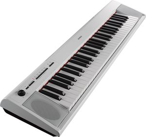 Yamaha Keyboard Piaggero NP-12WH, weiß  Leichtes und transportfreundliches Keyboard  Mit Aufnahmefunktion, Kopfhörer- und Sustain-Pedal Anschluss