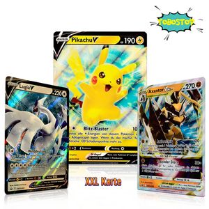 Pokemon Karten - 3 zufällige XXL / Jumbo  Karten Detusch Original + 1 Tobostop Versandschutz