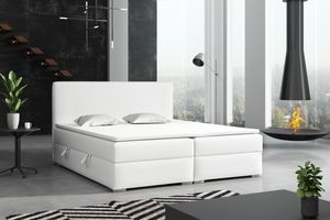MEBLITO Boxspringbett Doppelbett Bett mit Bettkästen Miami Schlafzimmer 180x200 Matratze H3 Topper