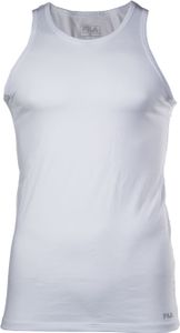 FILA pánské tílko - vesta, kulatý výstřih, jednobarevný žerzej, bílá XL