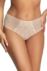 Gorsenia dame slip brazilian netz spitze geblümt ausgeschnitten k712 annette, beige, xl