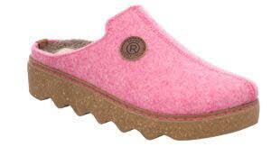 Rohde Damen Pantoffel Hausschuh Filz Plateausohle lose Einlagen Foggia-D 6120, Größe:39 EU, Farbe:Pink