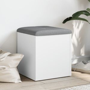 vidaXL Lavice s úložným prostorem Bílá 42x42x45 cm Materiál na bázi dřeva
