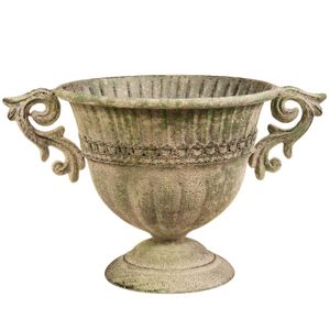 SIDCO Blumentopf Metall Übertopf Pflanztopf Pflanzer Pokal Deko Vintage Garten Vase
