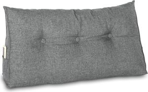 ELONEO Rückenkissen 100 cm breit, Keilkissen für Bett und Sofa geeignet, dreieckiges Lesekissen, Kissen mit abnehmbarem und waschbarem Bezug, mit praktischem Seitenfach