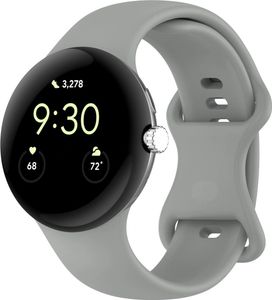 Bizon Armband Uhr Silikon Google Pixel Uhr 3/Uhr 2/Uhr 1 41mm grau