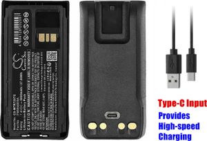TECHTEK Akkus  Kompatibel mit [Motorola] R7, R7A Ersetzt PMNN4407, für PMNN4407A, für PMNN4807, für PMNN4807A, für PMNN4808, für PMNN4808A, für