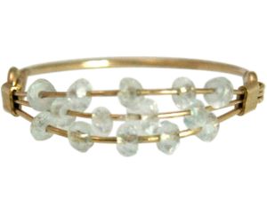 Gemshine - Damen - Ring - Vergoldet - Aquamarin - Blau