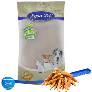 5 kg Lyra Pet® Kaustangen mit Hühnerbrust + Ballschleuder