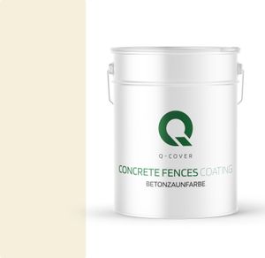 BETONZAUNFARBE 10 L Weiß-beige SILIKON FARBE  AUßEN BETONFARBE  | WASSERABWEISEND | ACRYLAT DISPERSION BETONELEMENTE LOTUSEFFEKT ABPERLEFFEKT