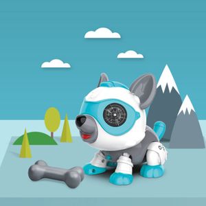 Walking Dog Elektrik Langable Spielzeugfernbedienungskontrolle Roboterhund für Kinder Kinder-Blau