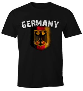 Cooles Herren Fußball WM EM T-Shirt Deutschland Flaggen Design Vintage Look  3XL