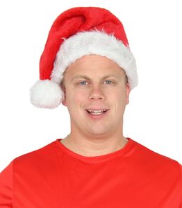 flauschige Weihnachtsmann Mütze rot