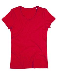 Stedman® - Sharon Slub V-Neck for women - Crimson Red - XL